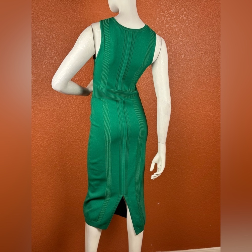 Gabrielle Union Green Ribbed Sleeveless Bodycon Sweater Dress Size Large. A7 - Picture 11 of 17